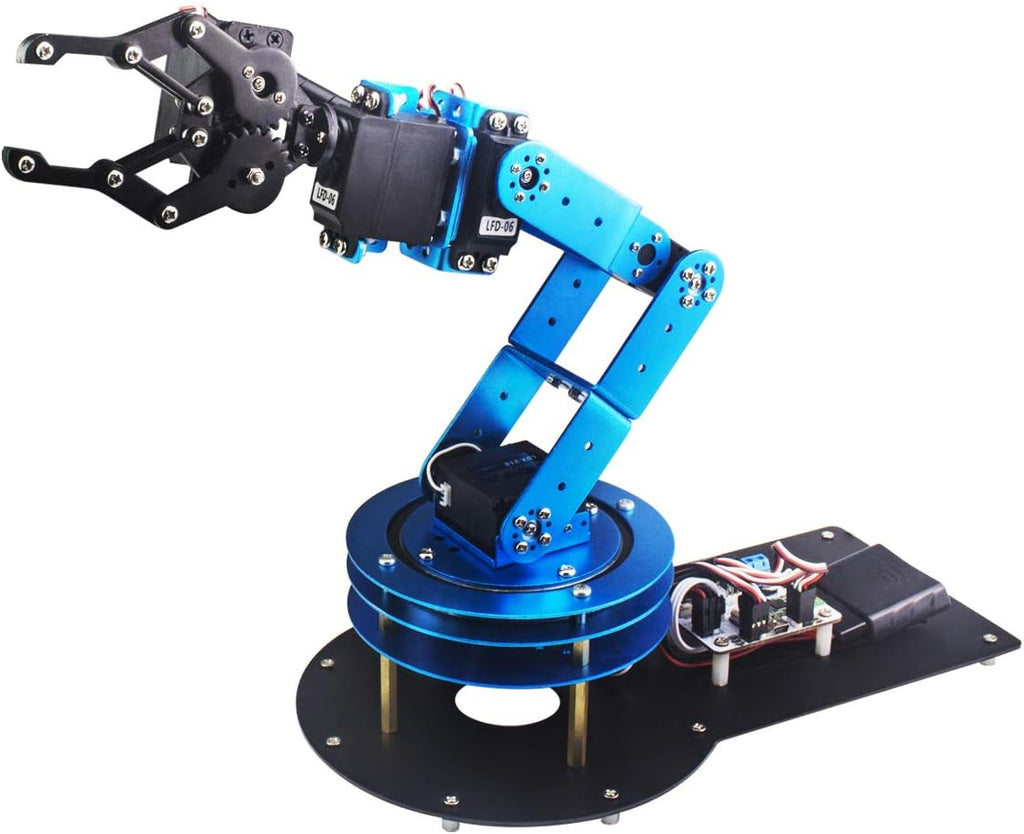 LewanSoul LeArm 6DOF Programmable Robotic Arm Kit Metal Blue