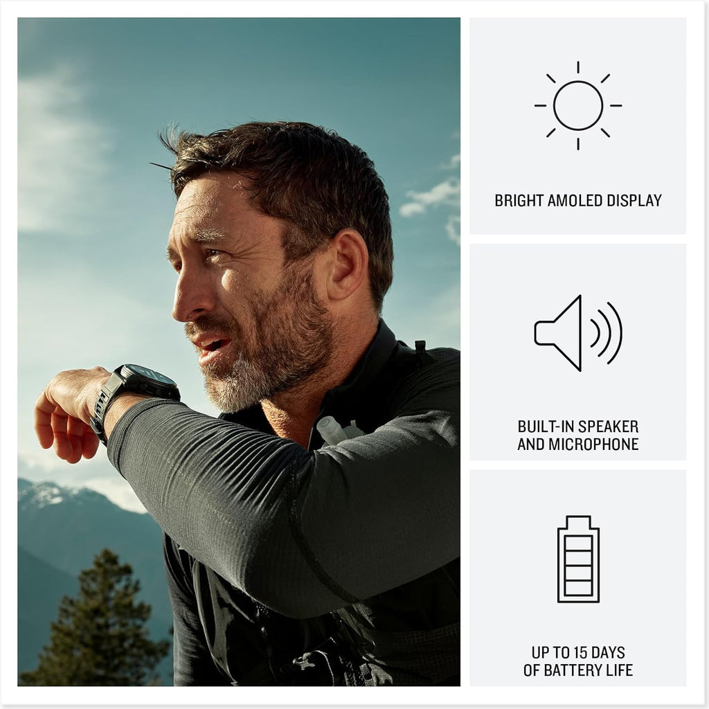 Garmin fēnix 8 Pro 51mm AMOLED Multisport GPS Smartwatch Titanium Graphite/Black
