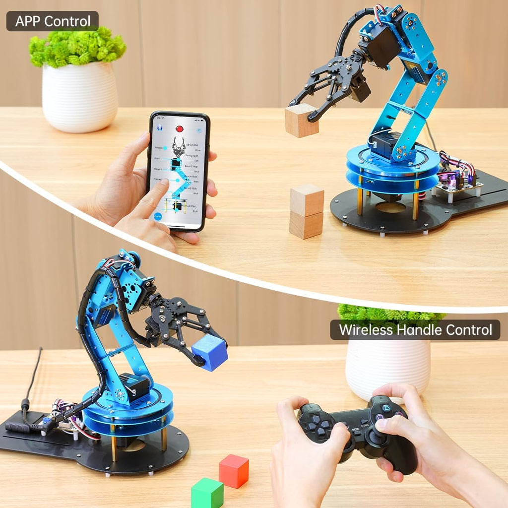 LewanSoul LeArm 6DOF Programmable Robotic Arm Kit Metal Blue