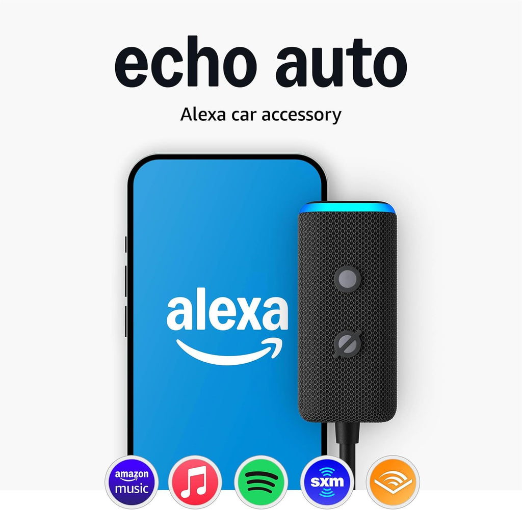 Amazon Echo Auto Hands-Free Alexa Accessory for Car with Fast Charger