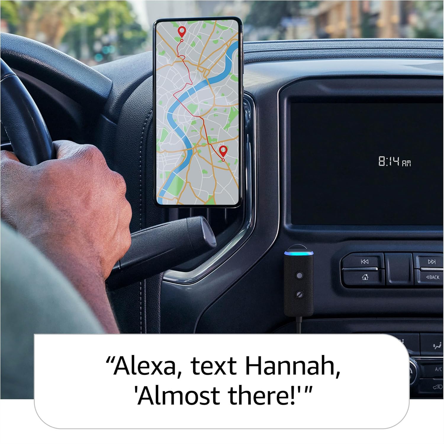 Amazon Echo Auto Hands-Free Alexa Accessory for Car with Fast Charger